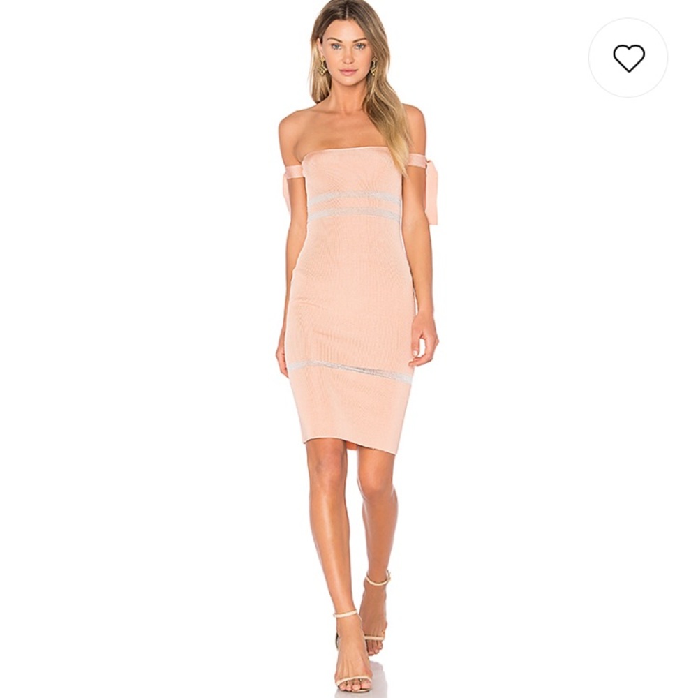 Revolve x Alyssa peach peach bandage dress